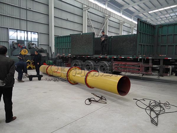 黑龍江的客戶，您采購的1.2×7m的牛糞烘干機(jī)已發(fā)出，請注意查收